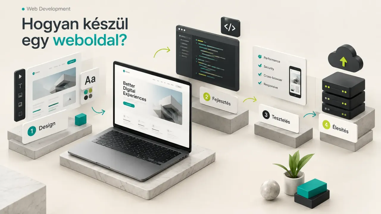Weboldal tervezési folyamata lépésről lépésre, a hogyan készül egy weboldal kérdés bemutatásával