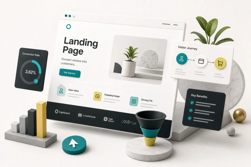 Landing oldal jelentése: hogyan segít egy célzott oldal a konverziók növelésében marketingkampányokban