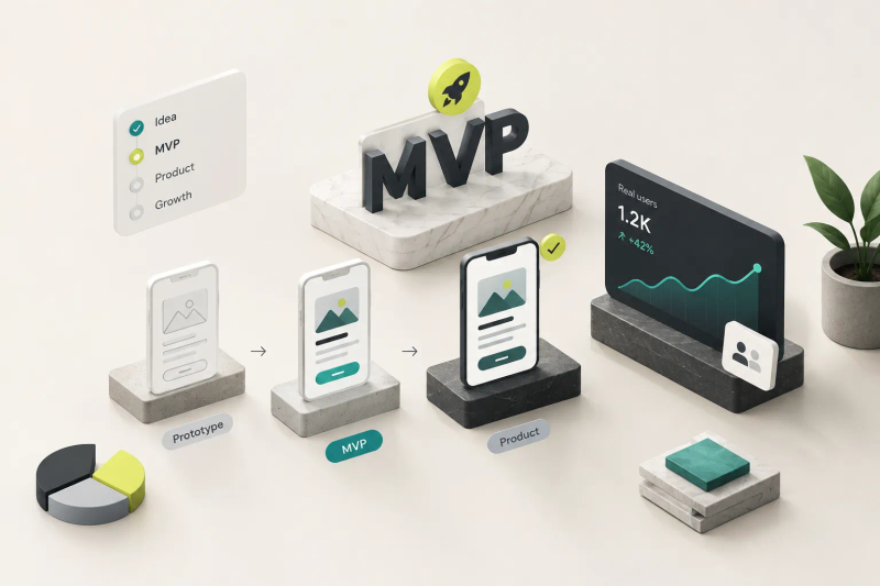 Mikor kell MVP egy startup fejlesztéséhez: döntési folyamat lépései ábrán szemléltetve