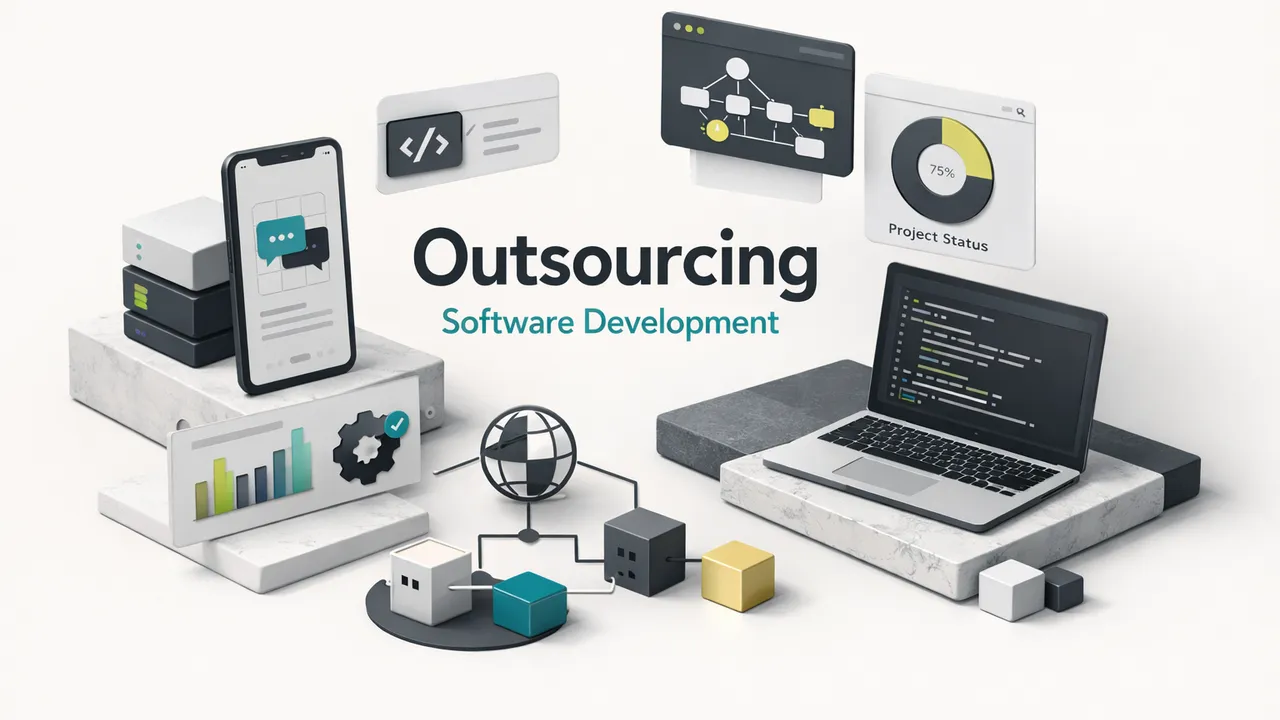 Global team of developers collaborating on software projects, representing outsource software development companies working r