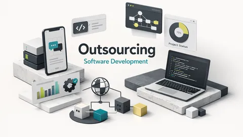 Global team of developers collaborating on software projects, representing outsource software development companies working r